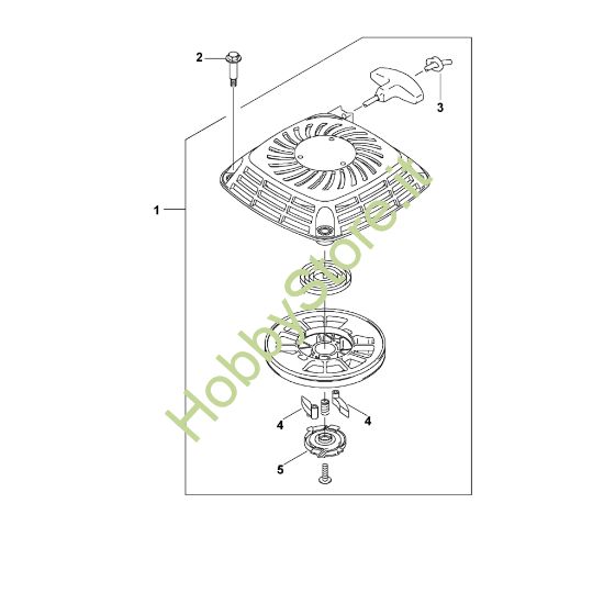 Picture of L - Coperchio ventilatore con dispositivo avviamento FJ180V-CS51